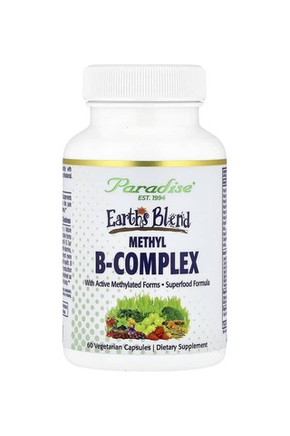 Paradise Herbs, Earth's Blend, Methyl B-complex, 60 Vegetarian Capsules