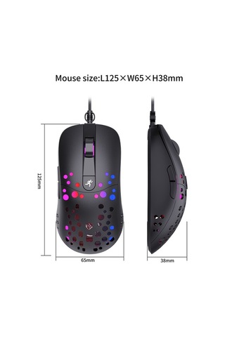 Novahub Profesyonel Rgb Oyun Faresi Hxsj A904 - 6 Dpı, 20 Milyon Tıklama Ömrü, Optik Sensör Optik