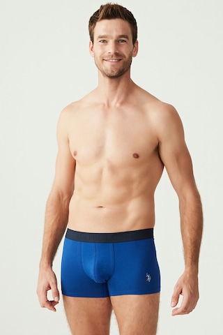 U.S. Polo Assn. Erkek Lacivert - Saks - Lacivert Melanj 3 Lü Boxer 80307 Lacivert