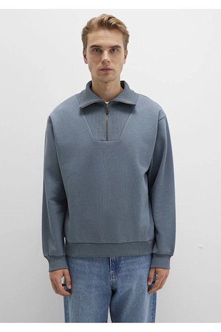 Mavi Erkek Yarım Fermuarlı Sweatshırt Fırtına Gri 0s10368-80889 Gri