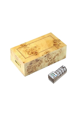 Lubinski İtaly Sedir Humidor Puro Kutusu Mapa Kavak 200's Cigarspa Elektronik Nemlendirme