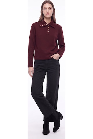 Mustang Bordo Kadın Sweatshirt M6wl-swt1549 Mürdüm
