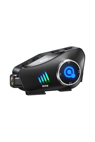 Q28 Dynego Motosiklet Kask Bluetooth Kulaklık 1080p Kamera Interkom Kulaklık Su Geçirmez Intercom