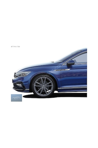 Vw Passat B8.5 2019-2021 Krom Yan Kapı Alt Çıtası Pas.çelik