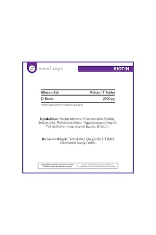 Smartcaps Biotin 2500 60 Tablets