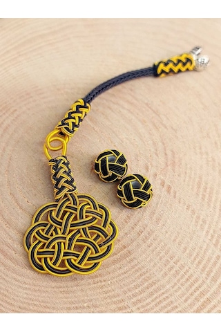 Bakır El İşi Kazaz Püskül & 2 Habbeli Takım 52014 Çok REnkli