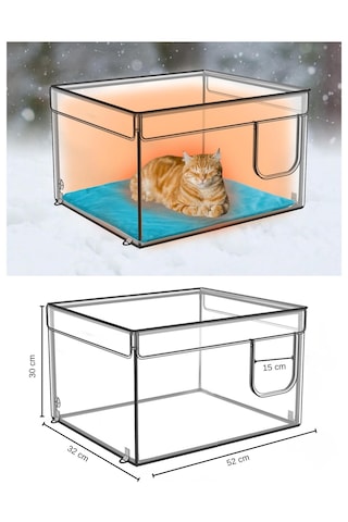 Reyo Dış Mekan Kedi Evi Isı Yalıtımlı Su Ve Rüzgar Geçirmez Kedi Barınağı Yeşil