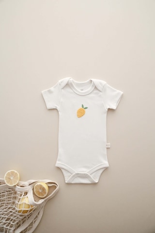 Ohlalakoala Limon Nakışlı Çıt Çıtlı Body-zıbın Krem