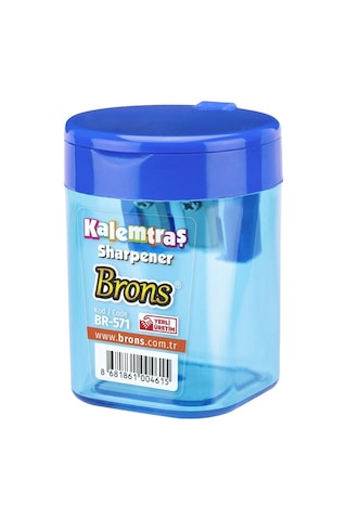 Brons Plastik Kutulu Çiftli Kalemtraş Br-571