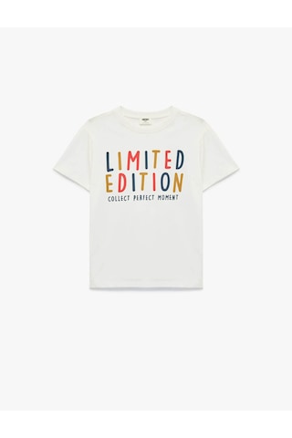Koton Pamuklu Baskılı Ekru Erkek Çocuk T-shirt 6skb10151tk Ekru