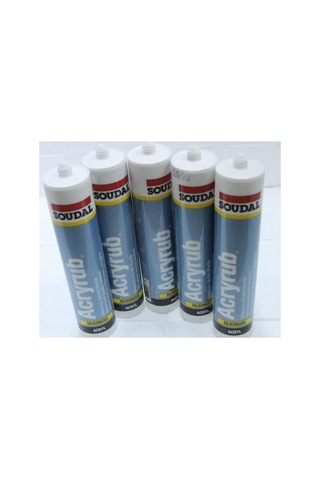 5 Adet Soakrilik Beyaz Mastik 500 Gr Çok Renkli