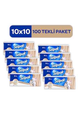 Selpak Kaşmir Özlü Mendil 100'lü 10 10