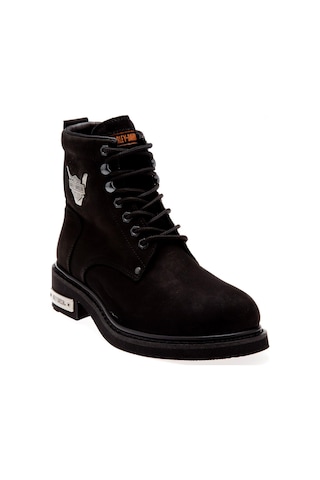 Harley Davidson Gibson Black Nubuk Erkek Bot Siyah
