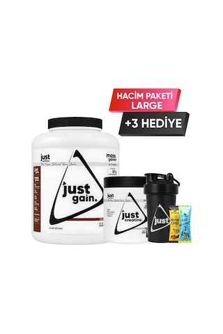 Just Nutrition Hacim Paketi - Large + 3 Hediye Karbonhidrat Tozu + Kreatin Karışık