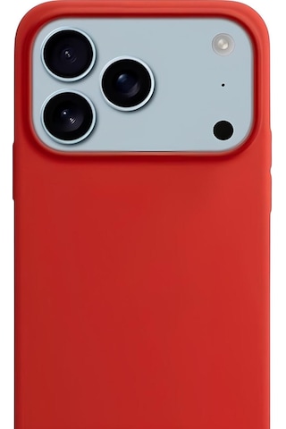 Apple iPhone Uyumlu 17 Pro Max Soft Touch Lansman Silikon Kılıf Ateş Kırmızısı