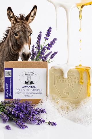 Lavantalı Zeytin Yağlı Eşek Sütü Sabunu 100 Gr