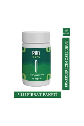 Pro Caps Erkeklere Özel Güç Destekleyici 15'li X 3 Adet Pro Caps Erkeklere Özel Güç Destekleyici 15'li X 3 Adet