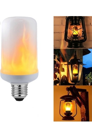 Dekoratif Alev Efektli 3 Modlu Led Ampül