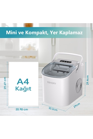 Bullet Kapsül Taşınabilir Buz Makinesi, Otomatik Temizleme, Hızlı Buz Yapma, Im016-bwh