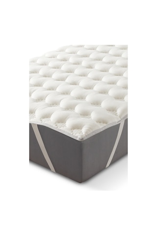 Topper 0.9 - Massage Therapy - 3d Soft Yatak Pedi - Yatak Koruyucu Uyku Pedi - 3 Cm Beyaz