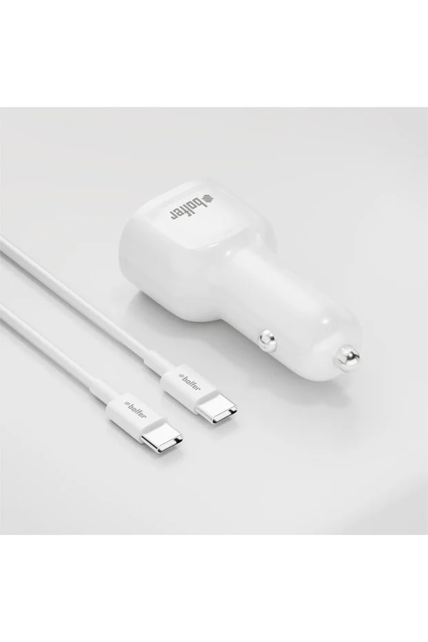 Bolfer Pd&usb Araç Şarj Seti Type-c 3.0 A 40 W Beyaz Araç Şarj Aleti