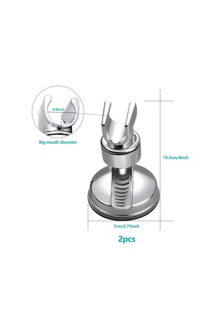 2'li Paket Duş Başlığı Tutucu Ayarlanabilir Çıkarılabilir Duş Duvar Tutucu Braketi Vantuzlu Duş Başlığı Braketi Ev Otel Banyo İçin Delme Gerektirmez Diğer