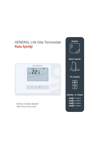 General Mitra Ht300s Smart Kablosuz Akıllı Tuya Oda Termostatı