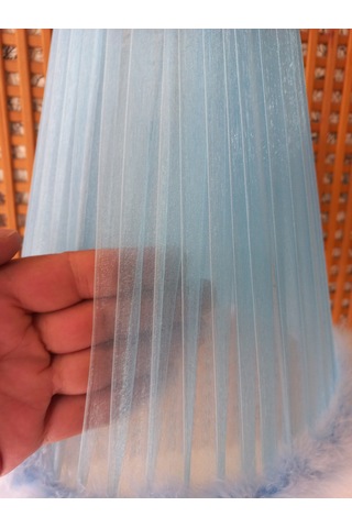 N-48 Mavi Organze Yatak Odası Çocuk Ve Bebek Odası Avize Pembe Mavi