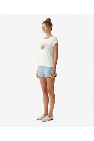 Yargıcı Regular Bisiklet Yaka Kısa Kol T-shirt 26ykts9014x 002 Beyaz