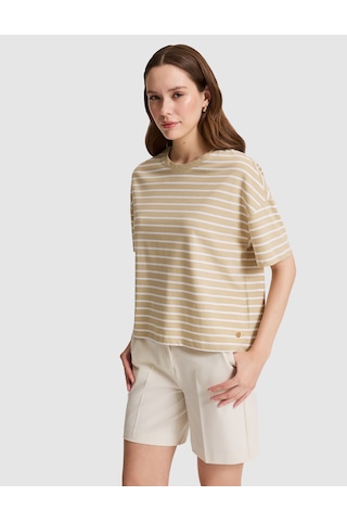 Pierre Cardin Kadın Bej Tişört 50325463-vr011
