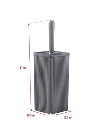 Wc Fırçası & Tuvalet Fırçası Füme 2 Parça Açık Gri