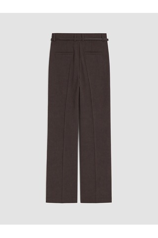 Lcwaıkıkı Classic Kahverengi Beli Kemerli İspanyol Paça Kadın Pantolon