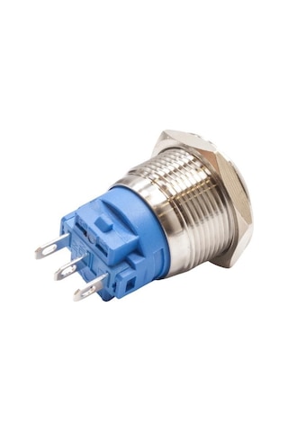 19A-P1 19Mm Düz Yaylı Metal Buton