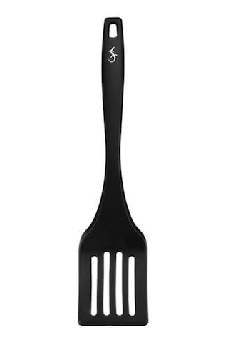 Lurch - Platin Silikon Delikli Spatula 32,5 Cm Siyah - Yanmaz, Yapışmaz, Bükülmez, Çizmez, Tat Ve Koku Bırakmaz - 240603 Renk