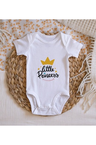 Bitmeyenkartus Bk Kids Little Princess Tasarımlı Bebek Body Zıbın - Model 1 Çok Renkli