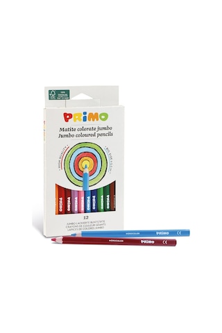 Primo Maxi Kuru Boya Kalemi 12 Renk Renkli