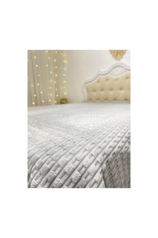 Buryahome Modernline 3 Parça Çift Kşilik Battaniye Seti Gri