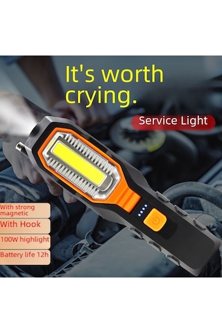 Besthome1 Usb Şarjlı Manyetik Led Çalışma Lambası - Araç Tamiri, Kamp, Parlak Işık Yd-6302a Kurubatteri Versiyonu