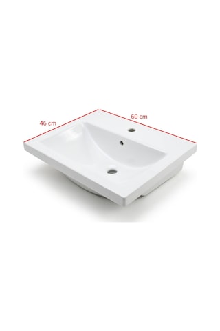 Ece Banyo - Sekura Dolay Uyumlu Lavabo 60 Cm Beyaz - 7761