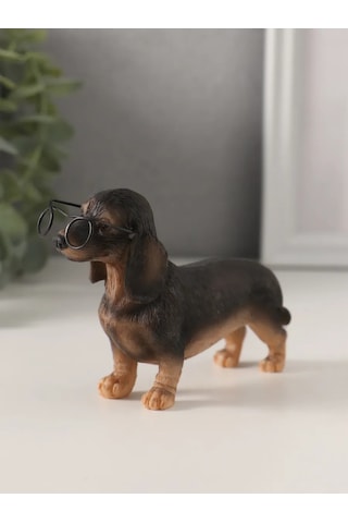 Nedetskij Gözlüklü Dachshund İnteriör Heykeli 346531496