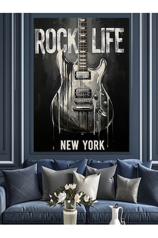 Ahşap Tablo Rock Yaşam Tarzı New York