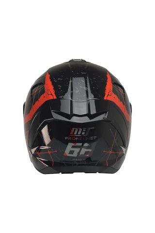 Mts X340 Clay Fullface Siyah Camlı Motosiklet Kaskı Kırmızı Parlak Siyah