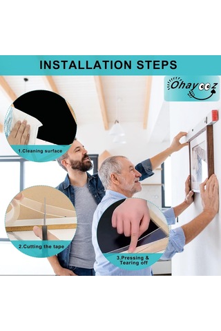 Güçlü Çift Taraflı Bant Çıkarılabilir 10ft, Açık Yapışkan Yapışkan Nano Bant Asılı Resim İçin