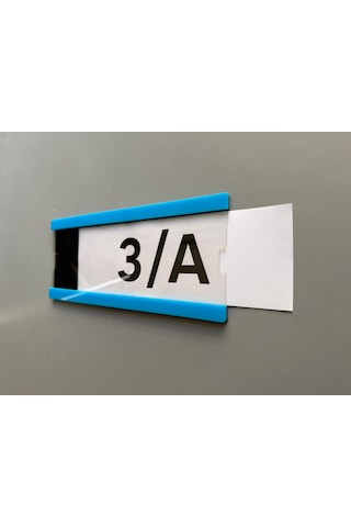 Okul Sınıf Kapı Numarası Ve İsimliği 21 X 9 Cm - Açık Mavi Kolay Değiştirilebilir