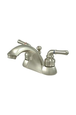 Brass Kb2628 Napoli 4 İnç Centerset Lavabo Bataryası, Fırçalanmış Nikel