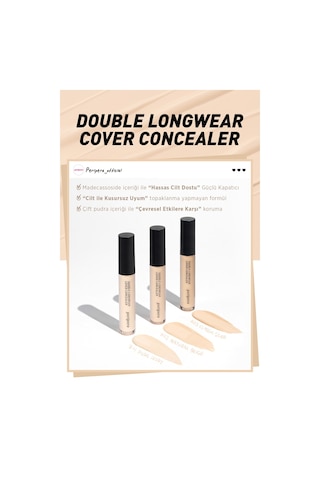 Peripera Double Longwear Cover Concealer 02 Natural Beige