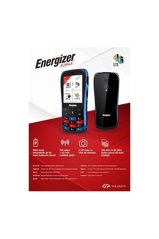 Energızer E284s Dual 4g Black-blue Tuşlu Cep Telefonu Energızer Türkiye li