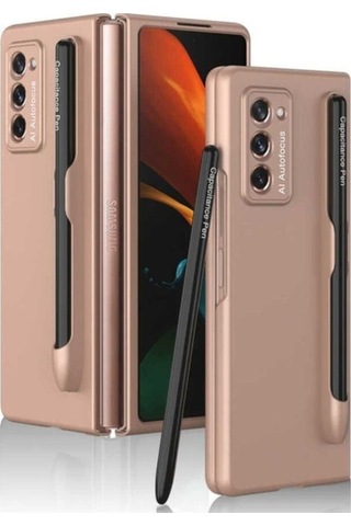 Samsung Uyumlu Galaxy Z Fold 2 Kılıf Zore Espen Kılıf Rose Gold