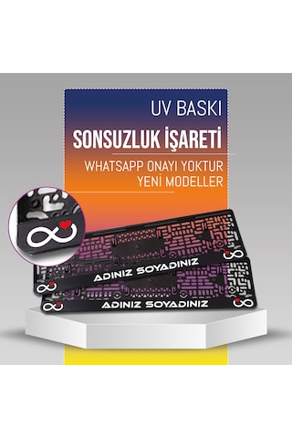Sonsuzluk İşareti Plakalık, 2 Adet Premium Uv Baskı, Plakalıkhane