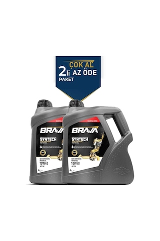 Brava Syntech 10W-40 Yarı Sentetik Motor Yağı 2 x 4 L